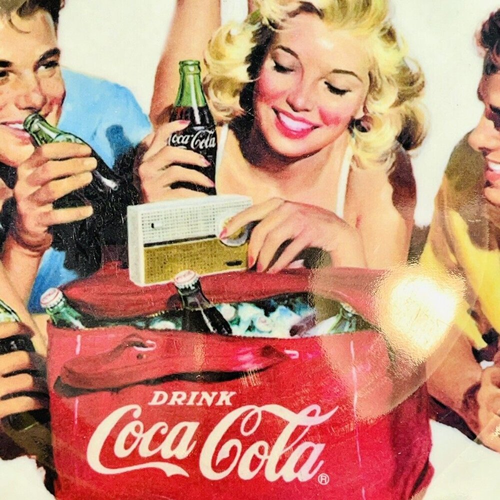 2 Coca Cola Vintage Salad Plates Advertising Retro Glamour Chic Style 1920's - Picture 5 of 7